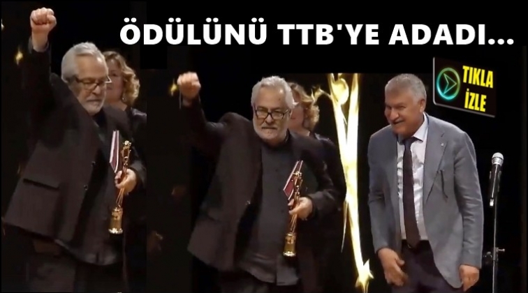 &Ouml;d&uuml;l&uuml;n&uuml; T&uuml;rk Tabipleri Birliği'ne adadı...