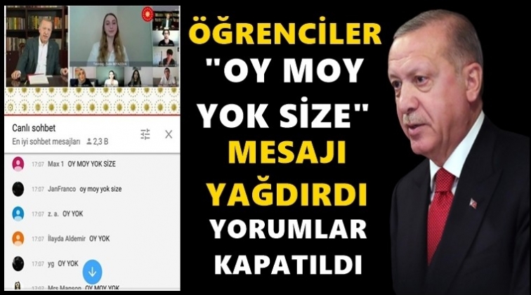 &Ouml;ğrencilerden 'Oy moy yok size' tepkisi!