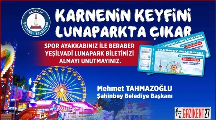 Öğrencilere karne hediyesi lunapark bileti