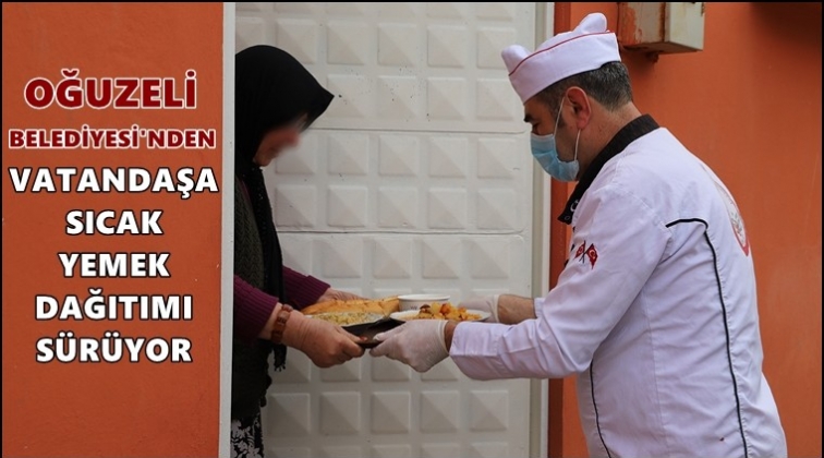Oğuzeli'nde sıcak yemek dağıtımı s&uuml;r&uuml;yor