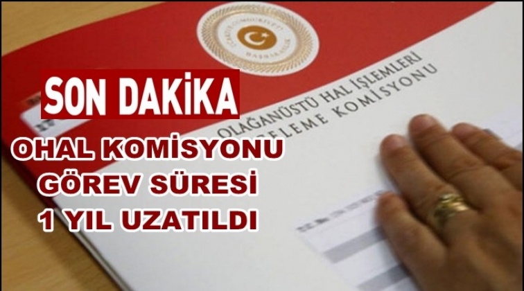OHAL Komisyonu&rsquo;nun g&ouml;rev s&uuml;resi uzatıldı