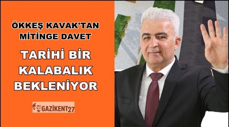 &Ouml;kkeş Kavak'tan mitinge davet