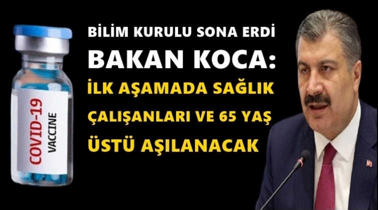&Ouml;ncelik 65 yaş &uuml;st&uuml; ile sağlık &ccedil;alışanlarında