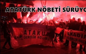 Onur Anıtı’nda Atatürk nöbeti sürüyor!