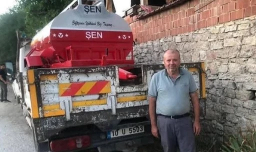 Orman yangınlarına patlamış lastikle su götürmeye çalışan çiftçiye yeni su tankeri hediye edildi
