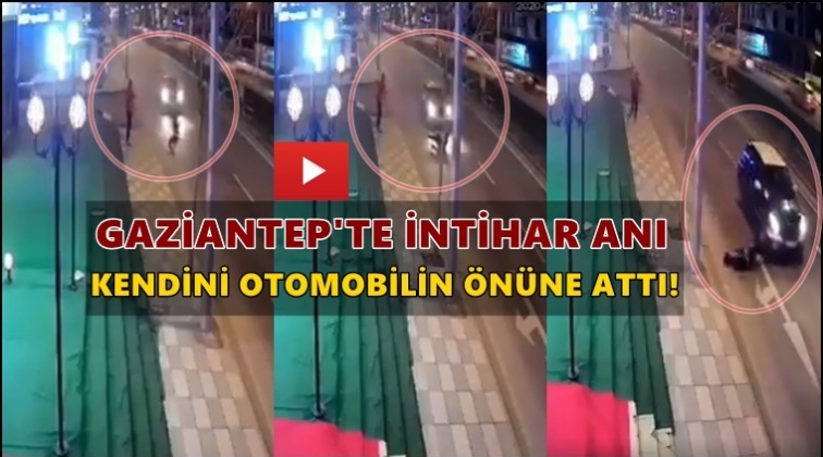 Otomobilin &ouml;n&uuml;ne atlayarak intihar etti!