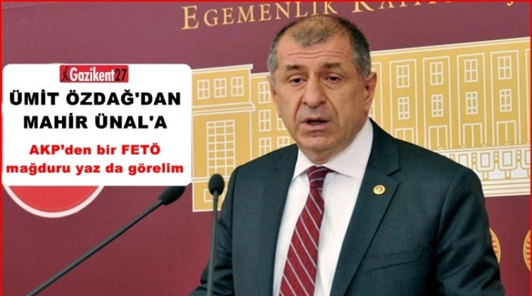 &Ouml;zdağ&rsquo;dan Mahir &Uuml;nal&rsquo;a sert yanıt