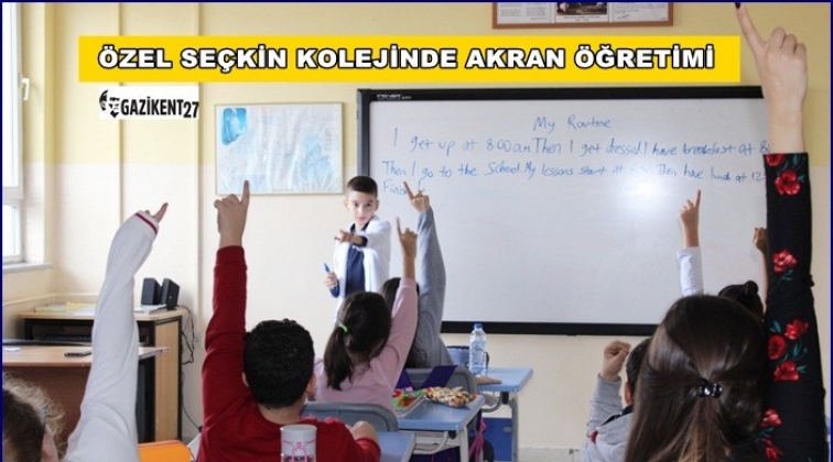 Özel Seçkin Koleji'nde 'Peer Teaching'