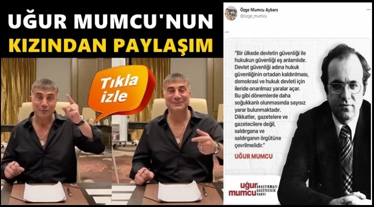 &Ouml;zge Mumcu'dan anlamlı paylaşım...