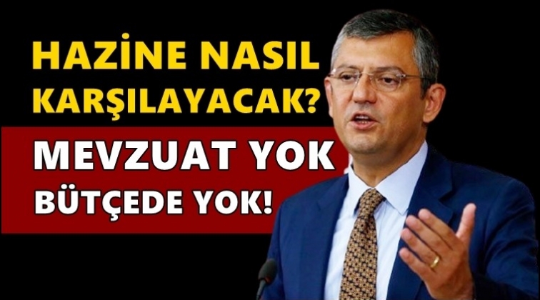 Özgür Özel: Bütçede böyle bir kalem yok!