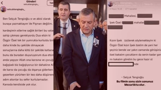 Özgür Özel'den sonra bu kez kızına ölüm tehdidi