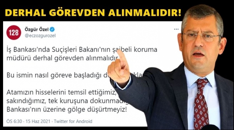 &Ouml;zg&uuml;r &Ouml;zel'den 'İş Bankası' a&ccedil;ıklaması...