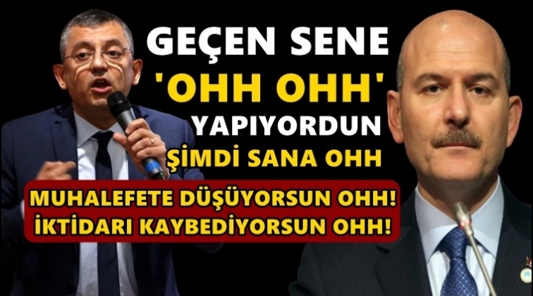 &Ouml;zg&uuml;r&nbsp;&Ouml;zel'den Soylu'ya: İktidarı kaybediyorsun ohh!