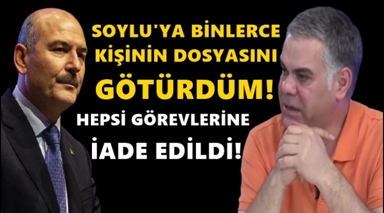 &Ouml;zışık: Soylu'ya binlerce kişinin dosyasını g&ouml;t&uuml;rd&uuml;m!..