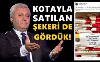 &Ouml;zkan: Kotayla satılan şekeri de g&ouml;rd&uuml;k!