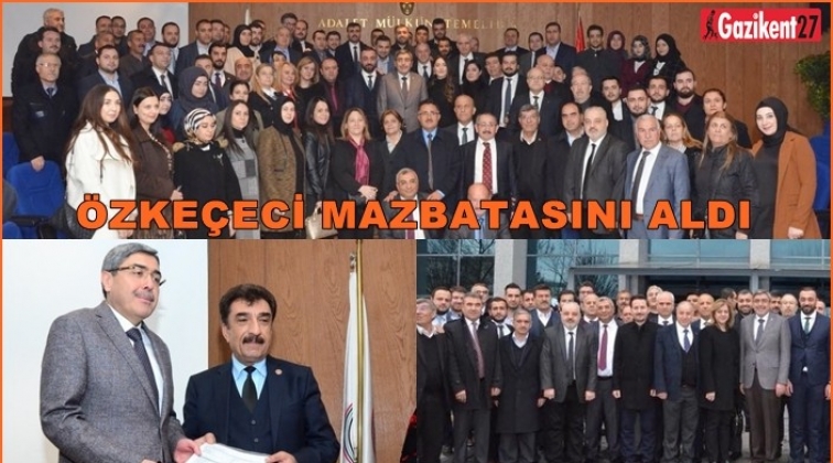 Özkeçeci mazbatasını aldı