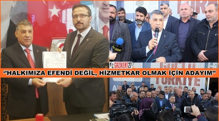 &Ouml;ztekin Şehitkamil'e adaylığını a&ccedil;ıkladı