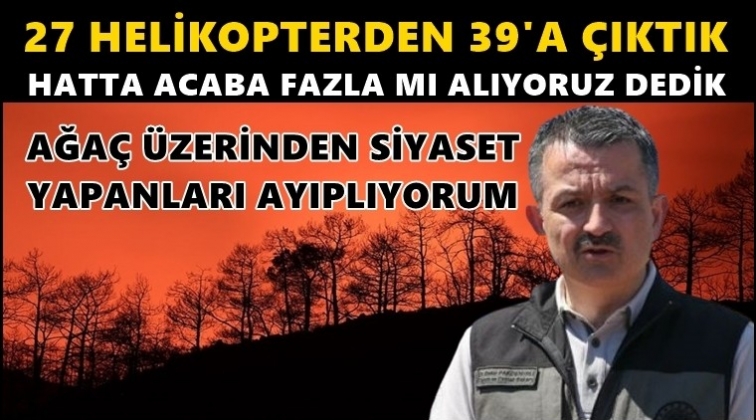 Pakdemirli: Ağa&ccedil;ların, hayvanların yanmasını kim ister?