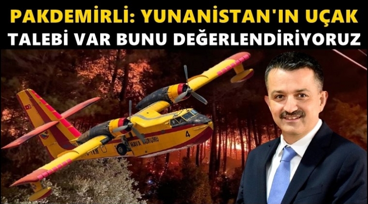 Pakdemirli: Yunanistan'ın u&ccedil;ak talebi var, değerlendiriyoruz