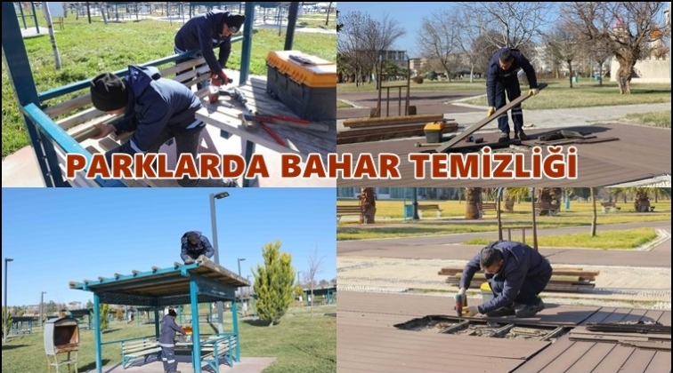 Parklarda bakım ve onarım &ccedil;alışmaları