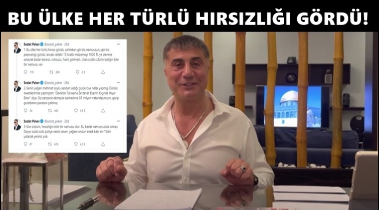 Peker: Bu &uuml;lke her t&uuml;rl&uuml; hırsızlığı g&ouml;rd&uuml; ancak...