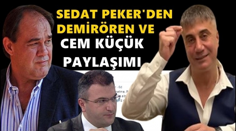 Peker'den Demir&ouml;ren ve Cem K&uuml;&ccedil;&uuml;k paylaşımı!..