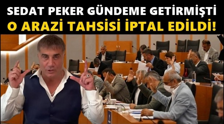 Peker&rsquo;in iddiaları ile g&uuml;ndeme gelen tahsis iptal edildi!