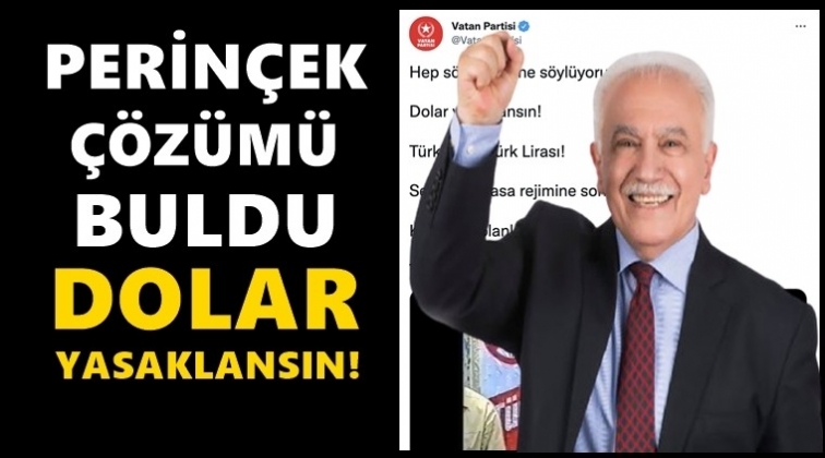 Perin&ccedil;ek'in &ccedil;&ouml;z&uuml;m &ouml;nerisi:&nbsp;Dolar yasaklansın!
