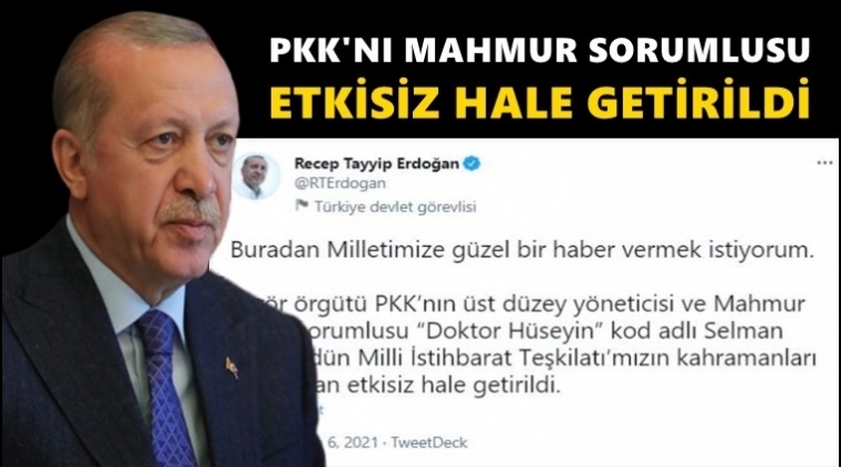 PKK’nın Mahmur sorumlusu öldürüldü!