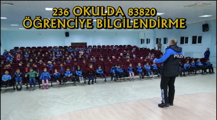 Polis 236 okulda bilgilendirme yaptı