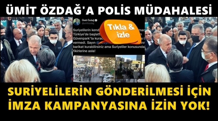Polis barikat kurdu, imza standını engelledi...