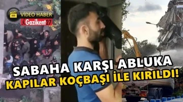 Polis kapıları ko&ccedil;başı ile kırarak girdi, zorla tahliye etti!
