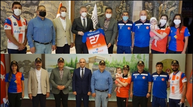 Polisg&uuml;c&uuml;&rsquo;nden Vali ve Emniyet M&uuml;d&uuml;r&uuml;&rsquo;ne ziyaret