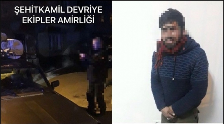 Polisi g&ouml;r&uuml;nce &ccedil;aldığı aracı bırakıp ka&ccedil;tı!