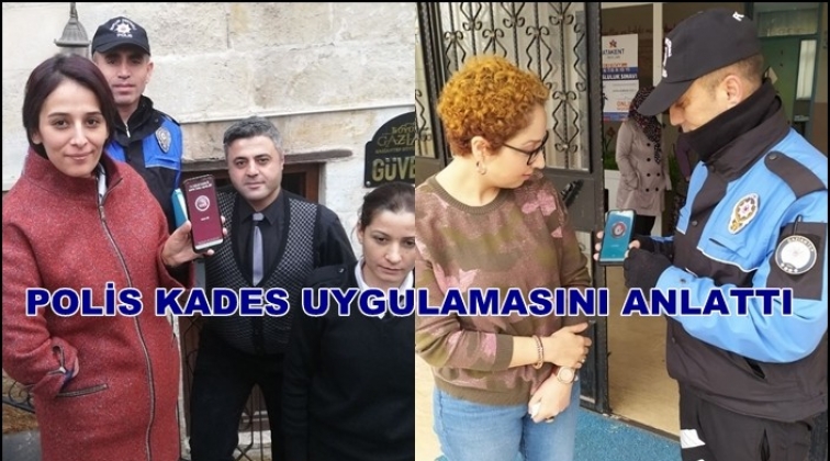 Polisten KADES uygulaması bilgilendirmesi