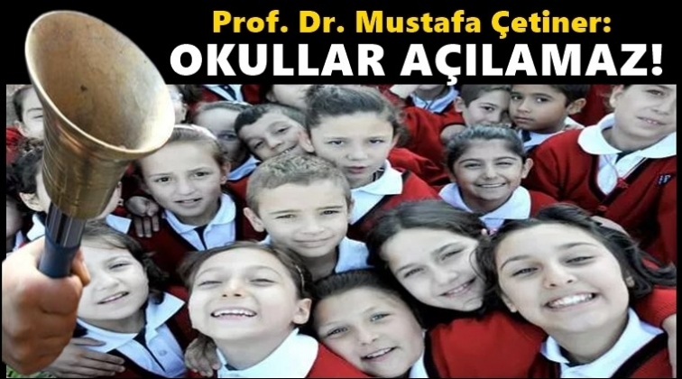 Prof. Dr. &Ccedil;etiner uyardı: Okullar a&ccedil;ılamaz