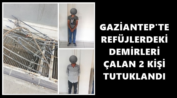 Ref&uuml;j demirlerini &ccedil;alan 2 hırsız tutuklandı!