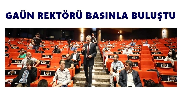 Rekt&ouml;r &Ouml;zaydın basınla tanıştı