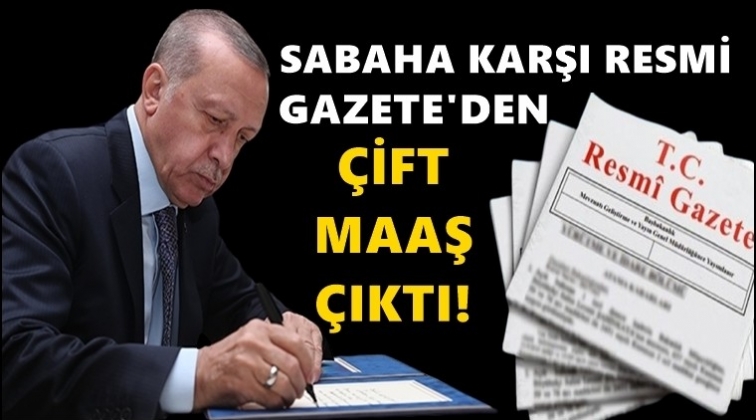 Resmi Gazete'den &ccedil;ift maaş &ccedil;ıktı...