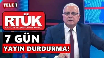 RTÜK'ten, TELE 1'e 7 gün ekran karartma cezası