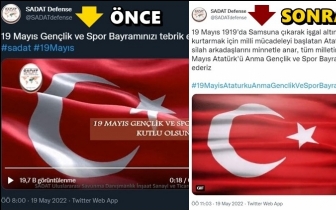 SADAT'ın Atat&uuml;rk's&uuml;z 19 Mayıs mesajı...