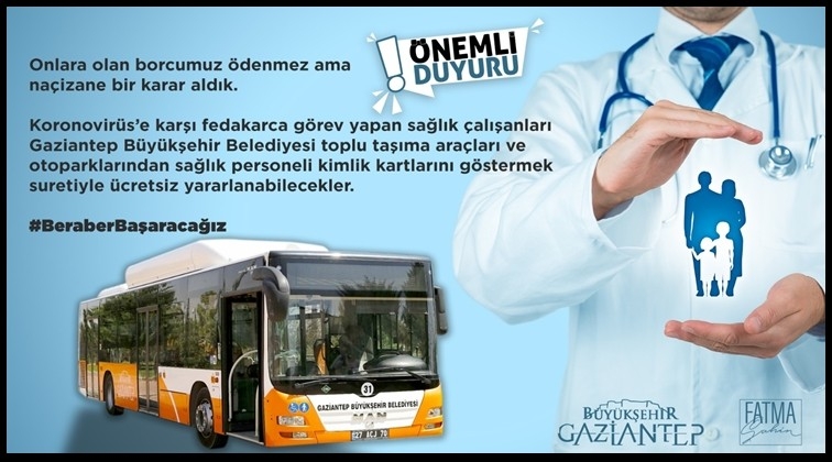 Sağlık &ccedil;alışanına otopark ve ulaşım &uuml;cretsiz