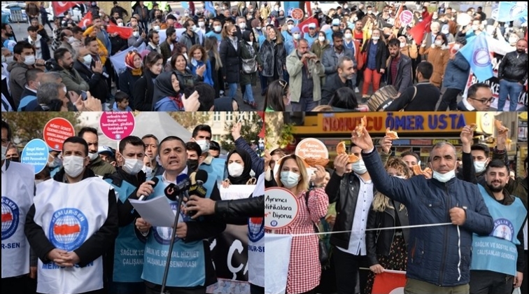 Sağlık &ccedil;alışanları iş bıraktı!