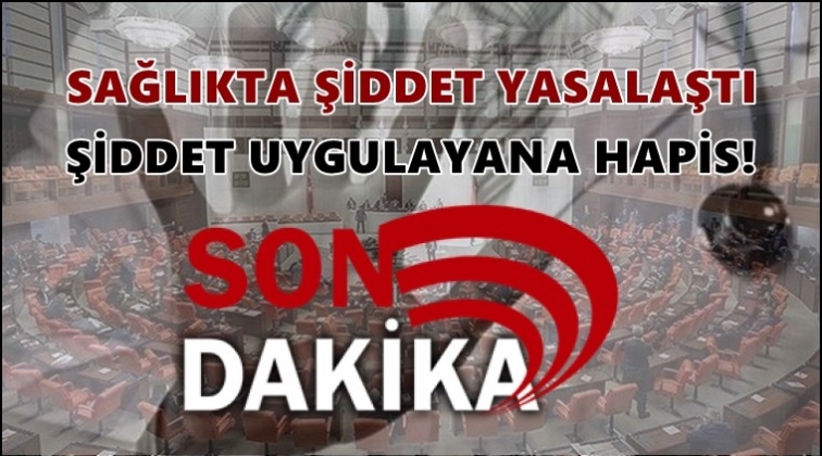 Sağlıkta şiddet d&uuml;zenlemesi yasalaştı