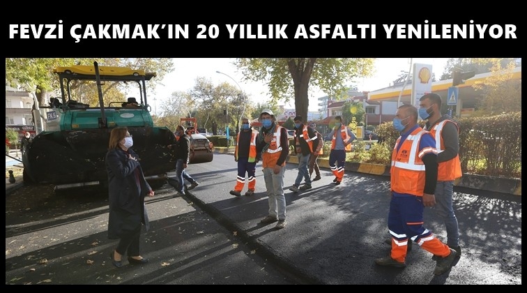 Şahin, asfaltlama &ccedil;alışmalarını denetledi