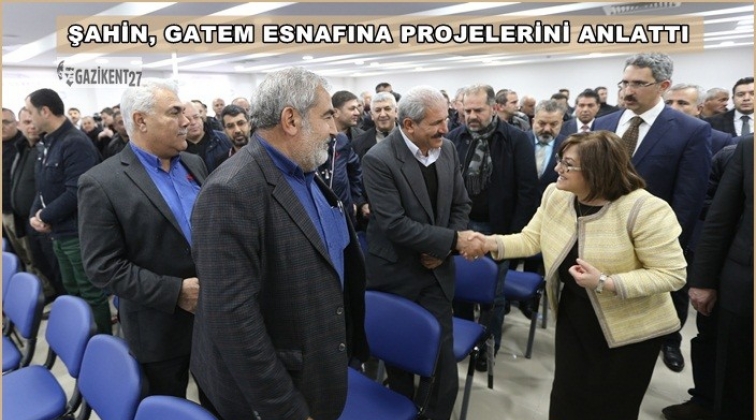 Şahin, esnaf toplantısına katıldı