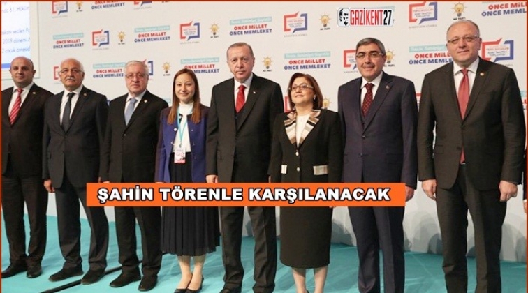 Şahin i&ccedil;in karşılama t&ouml;reni