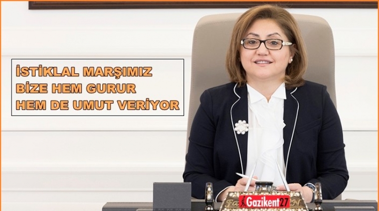 Şahin, İstiklal Marşı&rsquo;nın Kabul&uuml;n&uuml; kutladı