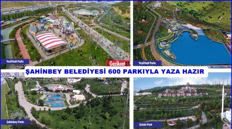Şahinbey parkları yaza hazır