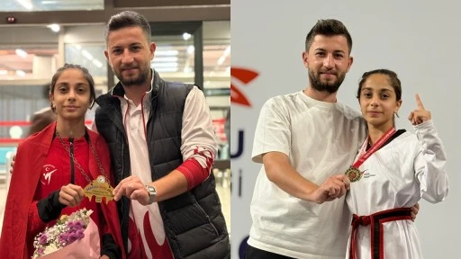 Şahinbey sporcusu Taekwondo'da altın madalya kazandı